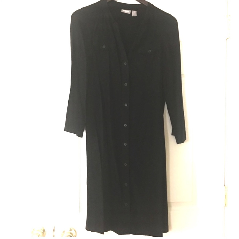 Chico's Black Button Down Cover Up Top Sz 0